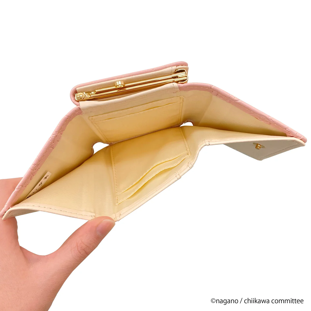 ちいかわ サテンリボン付き型押し口金財布(ハチワレ) - Image 6