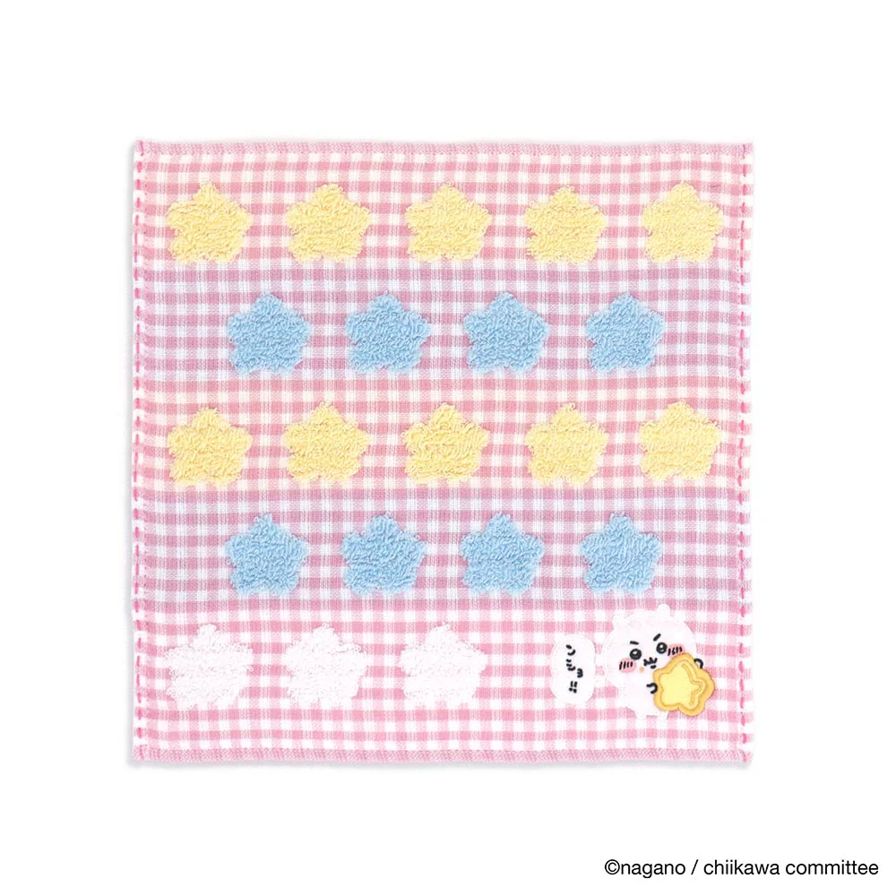 ちいかわ タオルハンカチ(スター ピンク)
