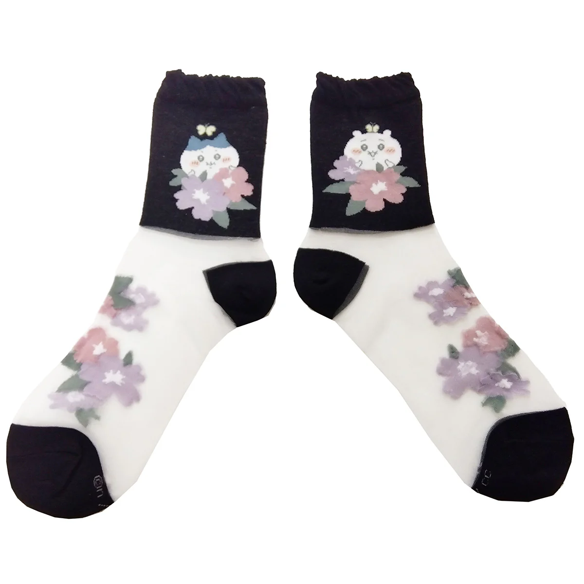 ちいかわ 薄手クルーソックス(シアー ブラック) レディース用 - Image 4