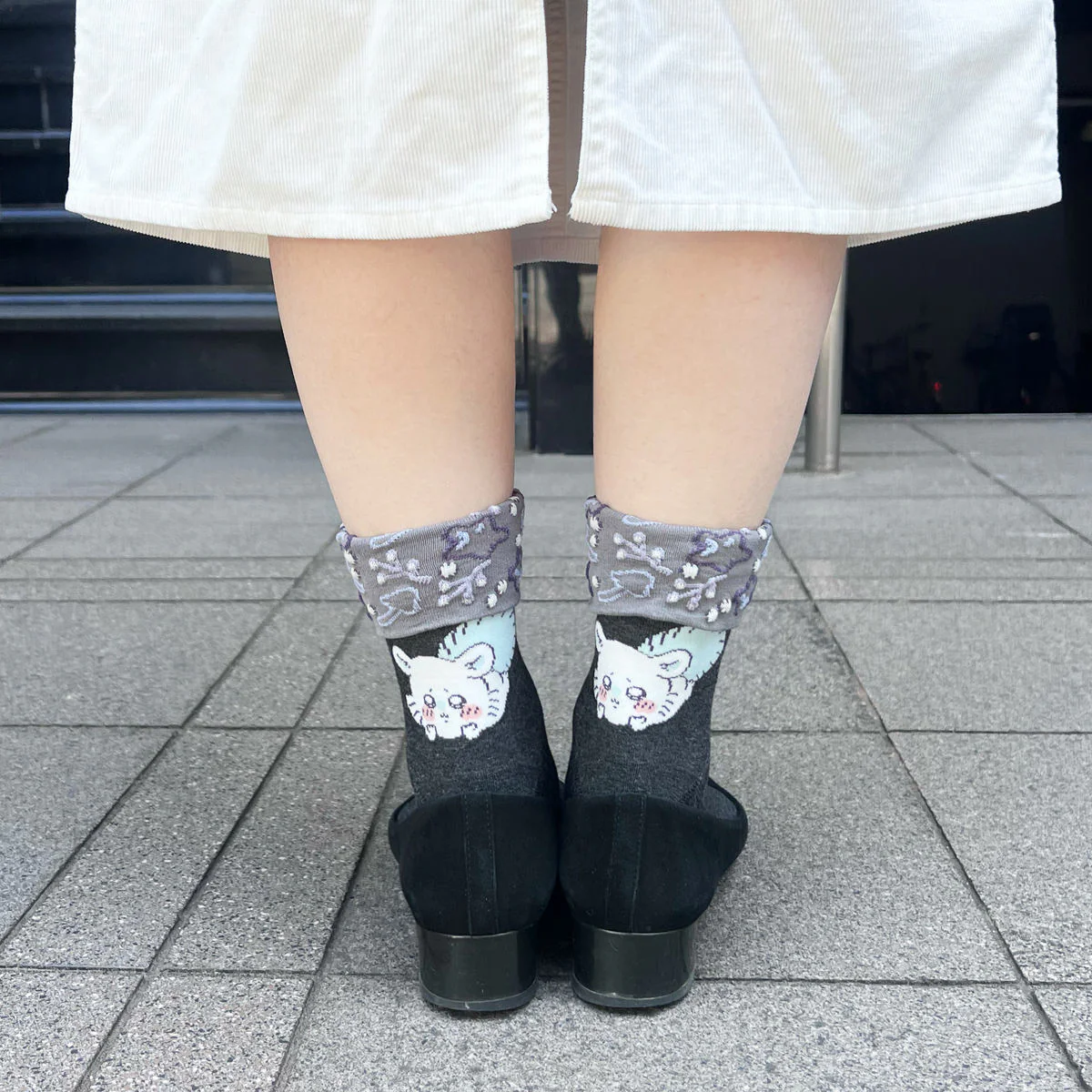 ちいかわ 折返しクルーソックス（モモンガ）レディース用 - Image 8