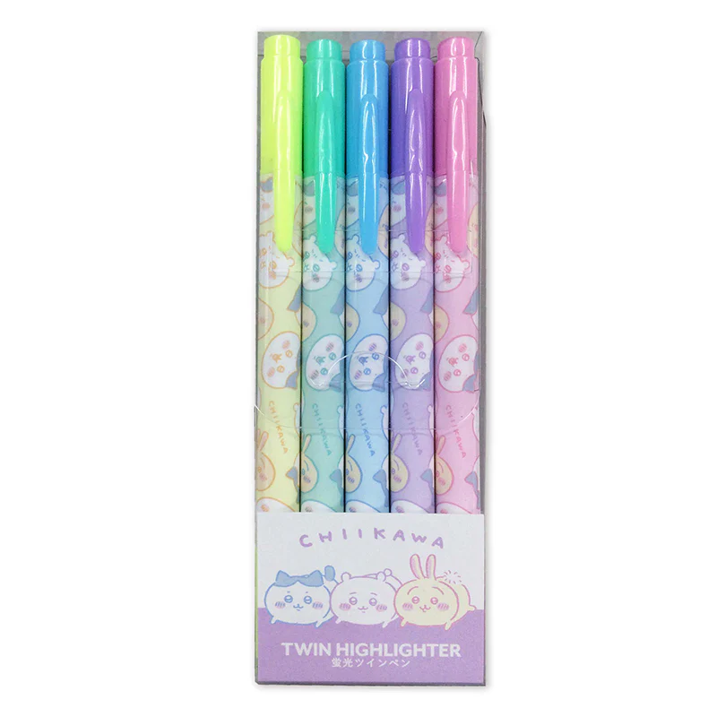 ちいかわ 蛍光ツインペン5色セット - Image 2