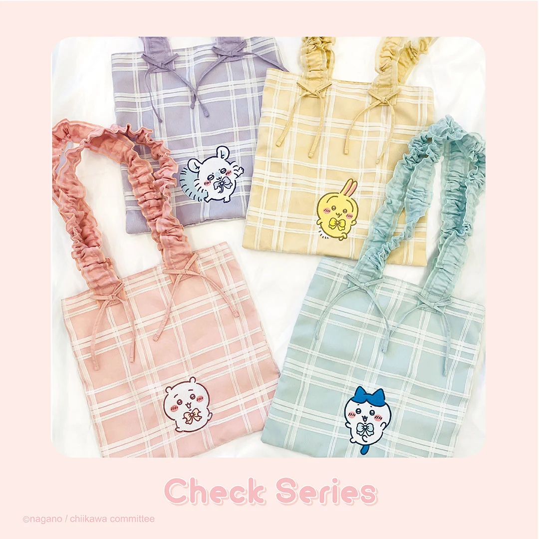 ちいかわ トートバッグ（チェック・ちいかわ） - Image 3