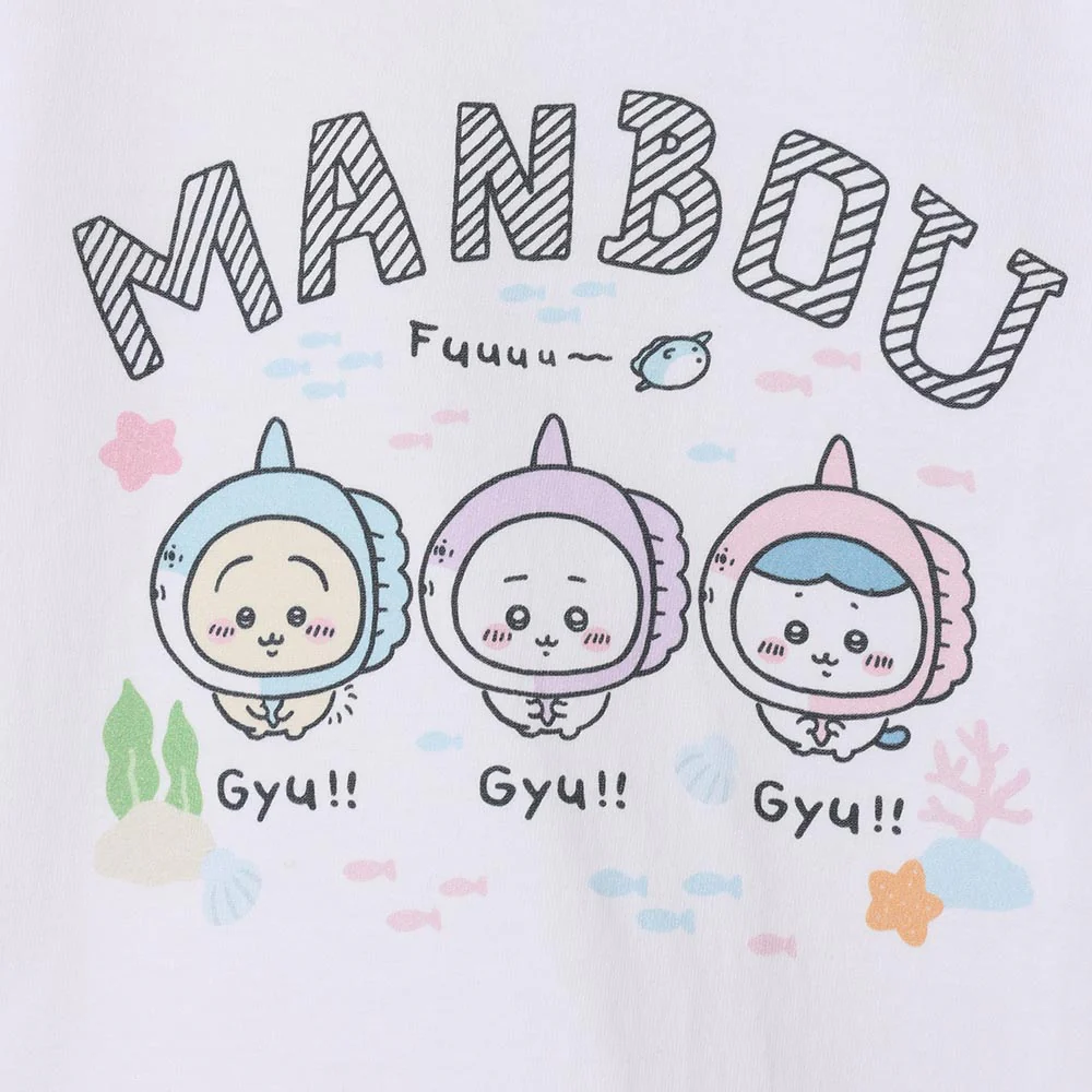 ちいかわ水族館 キッズTシャツ マンボウ ホワイト(カメミラー付) - Image 2