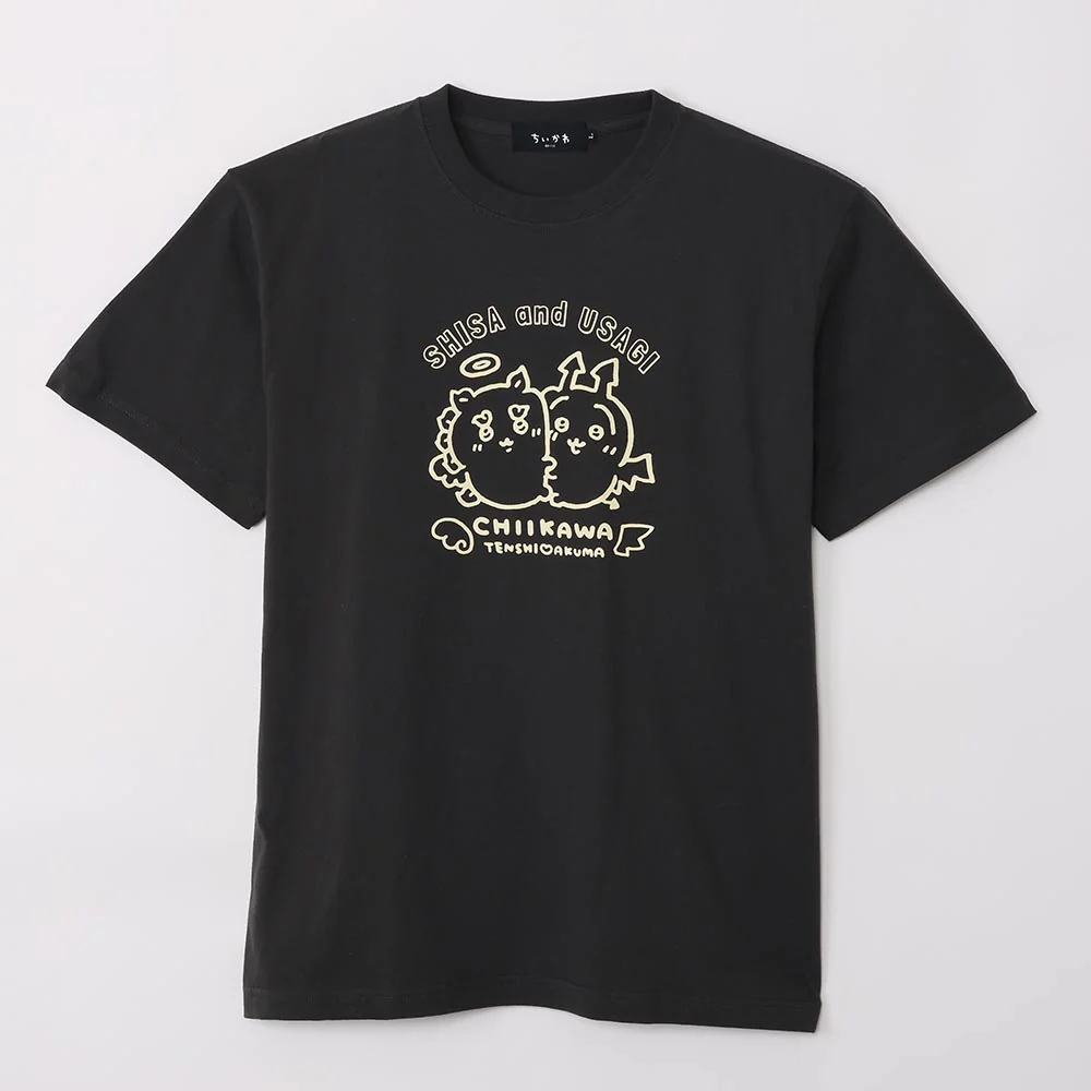 ちいかわ てんし♡あくま Tシャツ(うさぎ&シーサー スミ) - Image 4