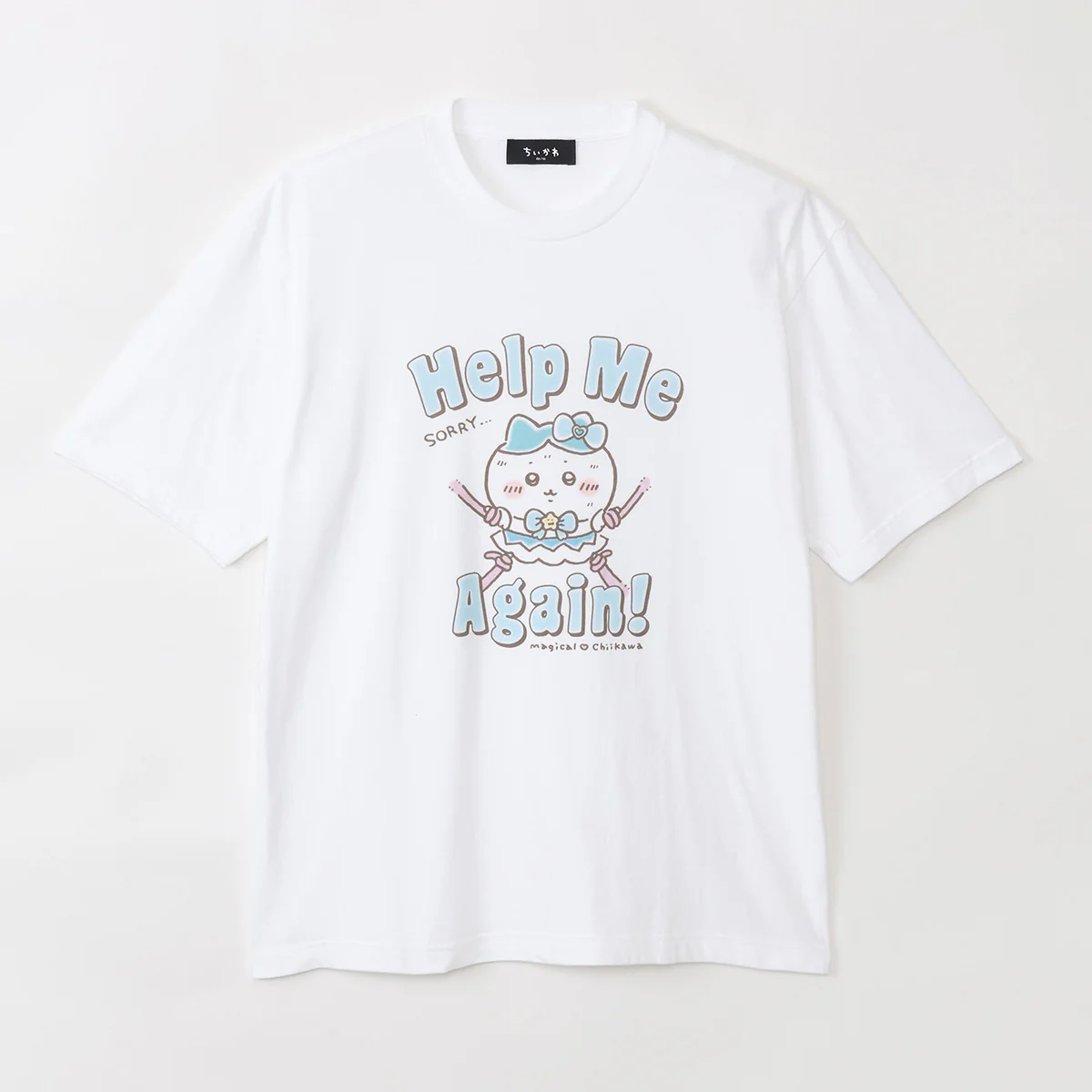 ちいかわ 超まじかるちいかわ ビッグTシャツ Help Me Again！ ホワイト - Image 5