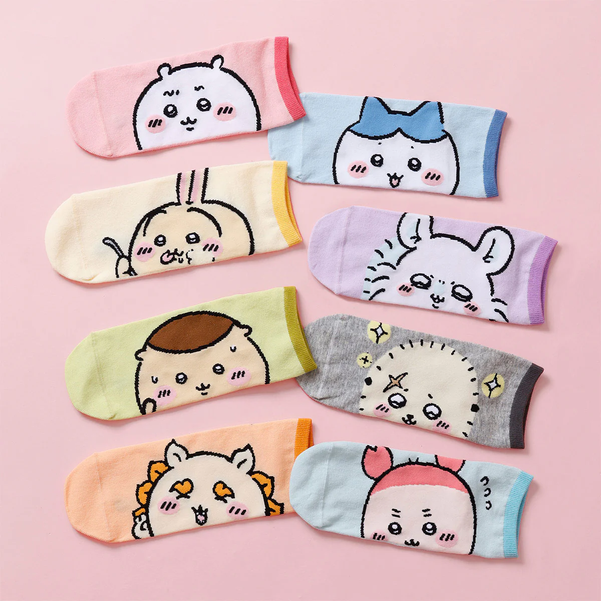 ちいかわ クルーソックス シーサーアップ ペールオレンジ - Image 2