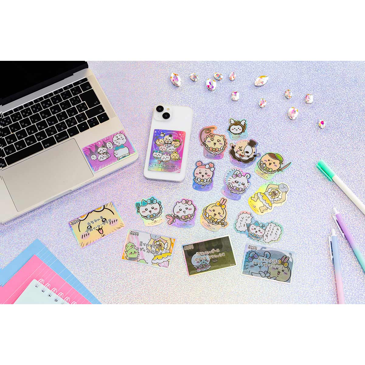ちいかわ まじかるちいかわ スマホに貼れるサイズのホログラムステッカー(次回予告ふたりの友情!?) - Image 2