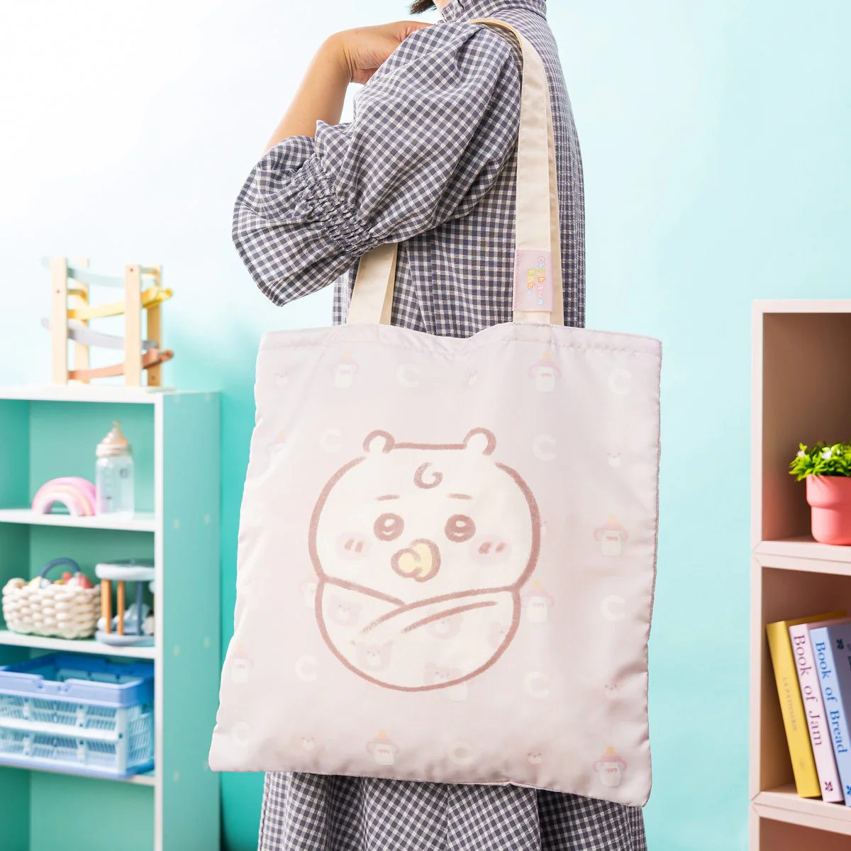 ちいかわ Chiikawa Baby 大きめポケッタブルエコバッグ(ハチワレ) - Image 3