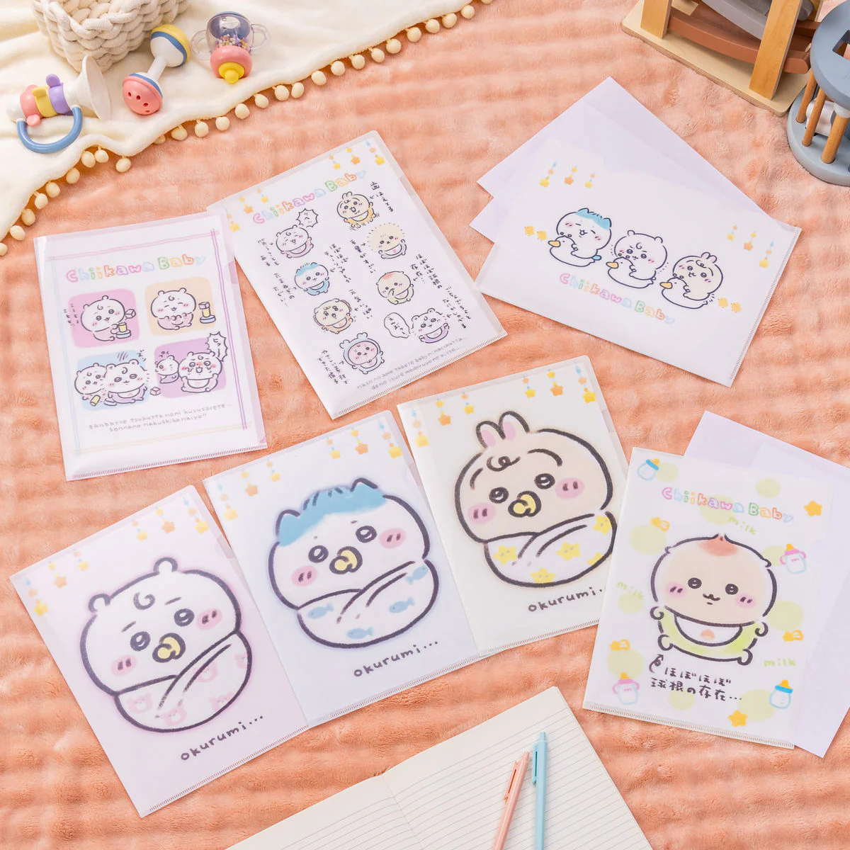 ちいかわ Chiikawa Baby クリアファイル(ハチワレおくるみ) - Image 2