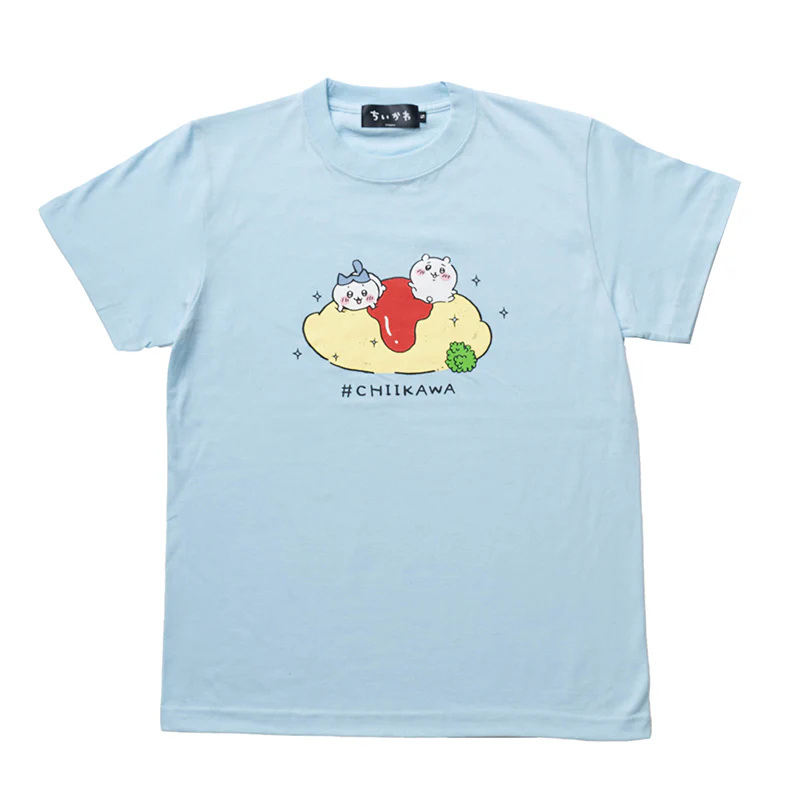 ちいかわ オムライス Tシャツ（ライトブルー） - Image 9
