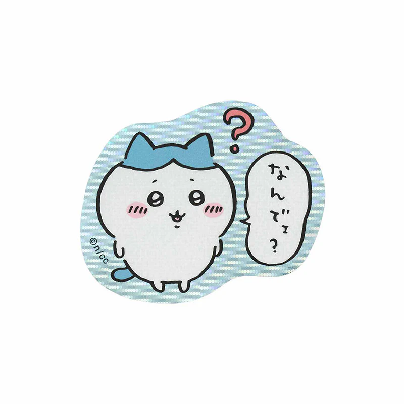 ちいかわ なんでェ?ハチワレのスマホに貼れるサイズのホログラムステッカー