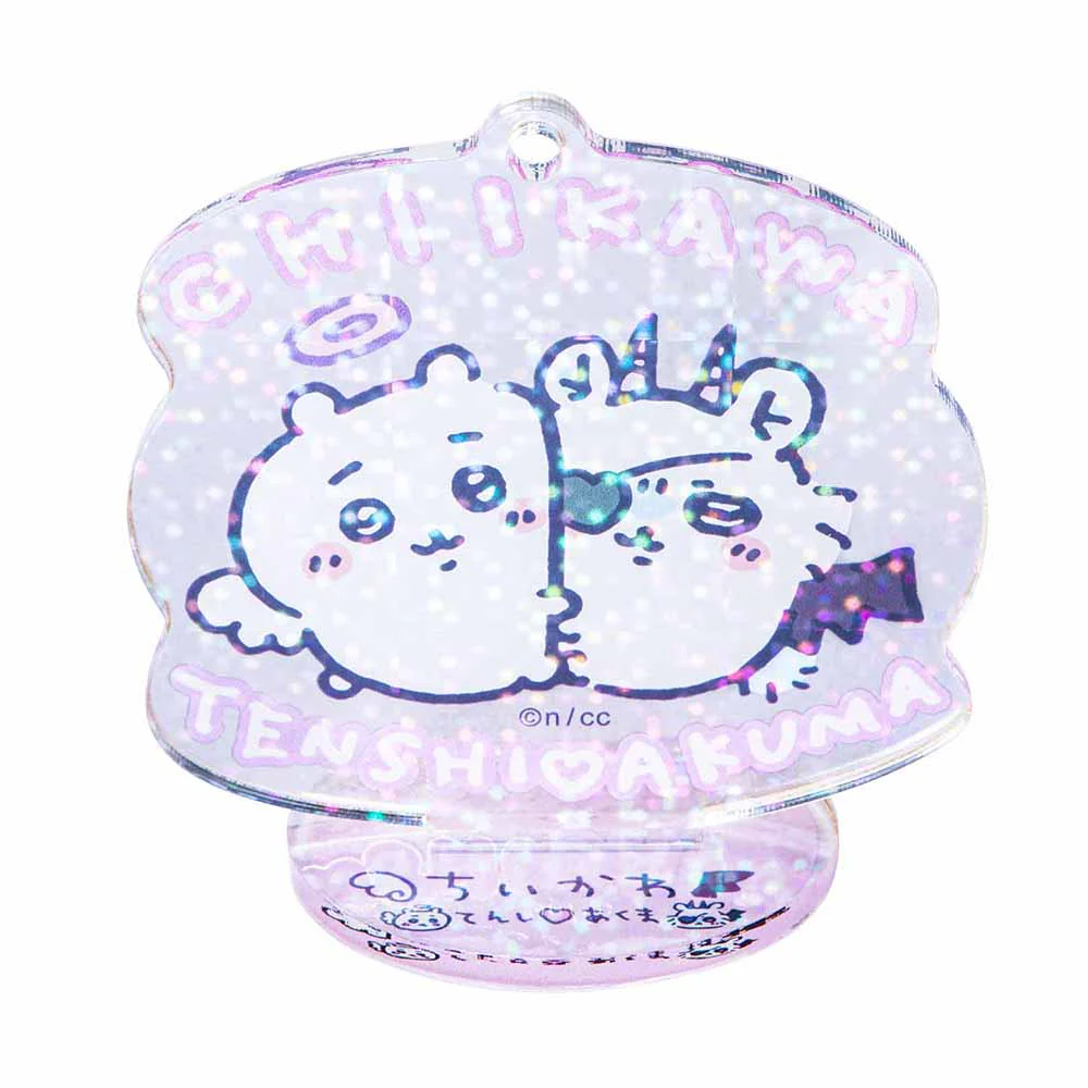ちいかわ てんし♡あくま アクスタにもなるホログラムアクリルキーホルダー(ちいかわとモモンガ) - Image 4