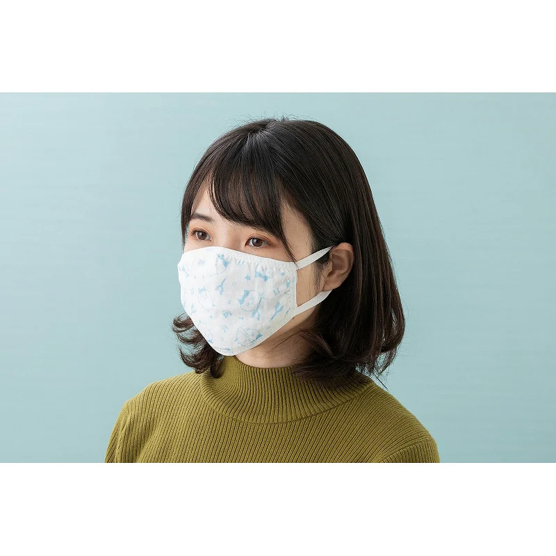 ちいかわ 抗菌防臭加工なガーゼマスクMサイズ(ハチワレ) - Image 3