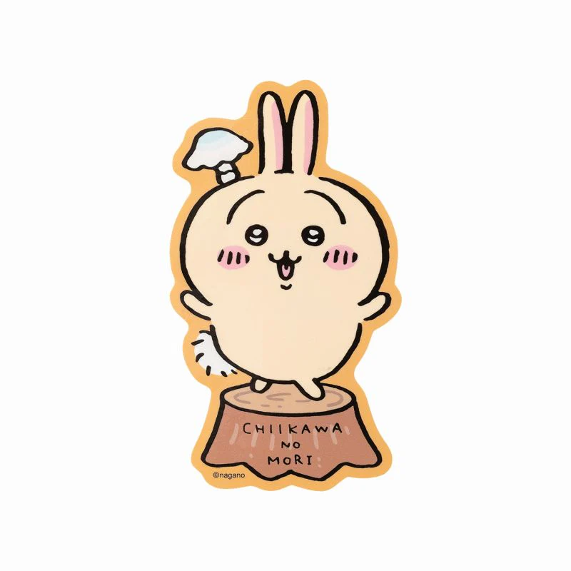 ちいかわ ゆるカットビッグステッカー （きのこうさぎ） - Image 2