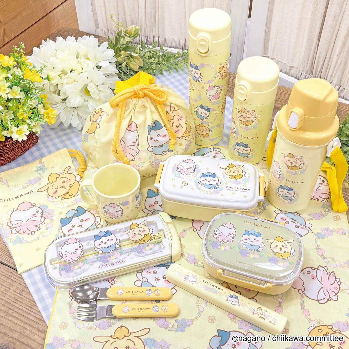 ちいかわ ワンタッチステンレスボトル 350ml（フェアリーフラワー） - Image 3